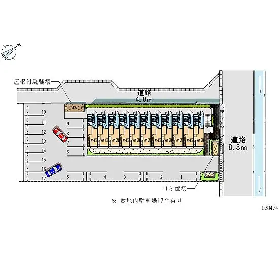 ★手数料０円★倉敷市連島町鶴新田　月極駐車場（LP）